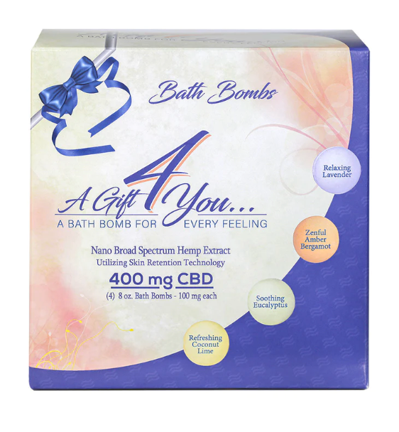 CBD BATH BOMBS GIFT SET 4pk